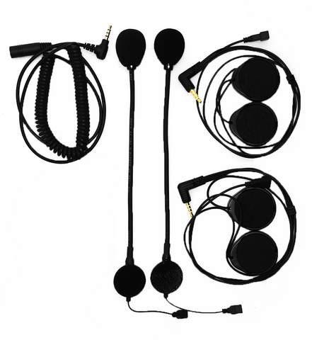 Chatterbox Tandem Pro 2 Driver & Passenger Headset & Boom Mic Kits + 1 Extension Cord