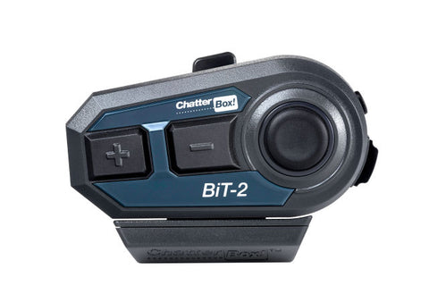 chatterbox for motorcycle helmets ChatterBox! BiT-3 Bluetooth Helmet Communicator Twin Pack | Bluetooth Audio | Universal Pairing 2 Riders | 2 Stereo Headsets & Mics | IP54 | FM Radio HJC XBi2-H Chatterbox! Bluetooth Radio